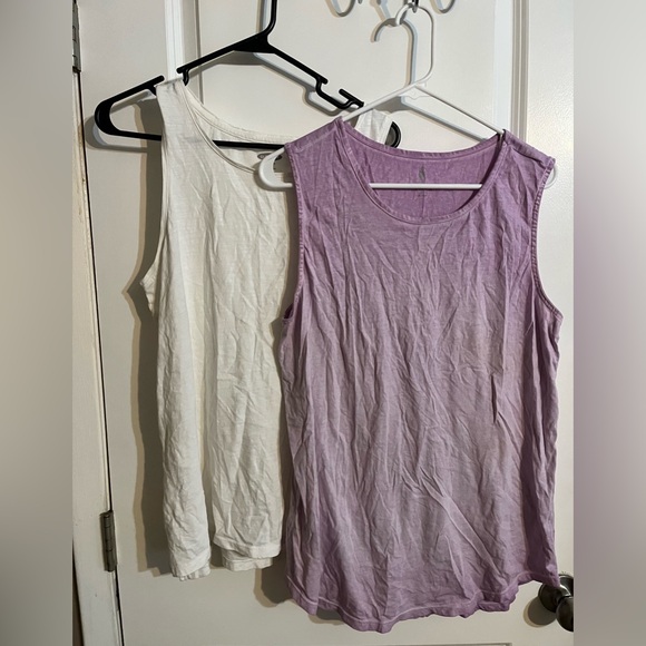Skechers Tops - Two Women's Sleeveless Tops - White and Purple